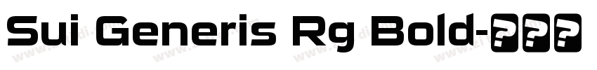 Sui Generis Rg Bold字体转换